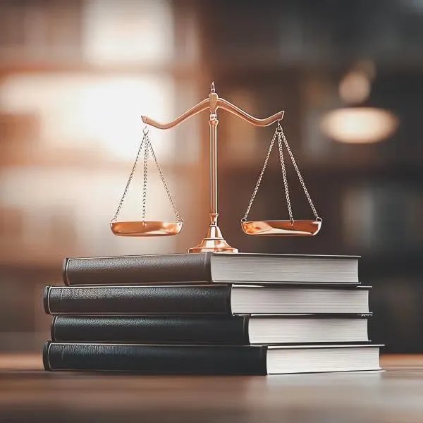 Law Books and Scales of Justice